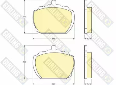 Комплект тормозных колодок (GIRLING: 6103406)