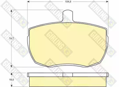 Комплект тормозных колодок (GIRLING: 6103416)