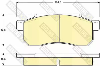 Комплект тормозных колодок (GIRLING: 6103619)