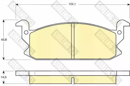 Комплект тормозных колодок (GIRLING: 6103669)