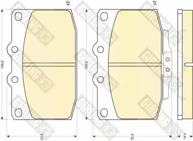 Комплект тормозных колодок (GIRLING: 6103779)