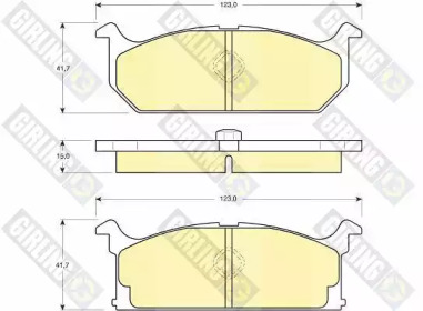 Комплект тормозных колодок (GIRLING: 6103829)