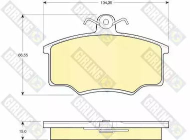 Комплект тормозных колодок (GIRLING: 6104031)