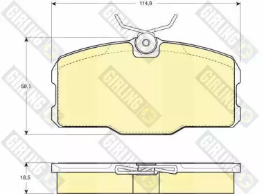 Комплект тормозных колодок (GIRLING: 6104181)