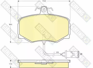 Комплект тормозных колодок (GIRLING: 6104211)