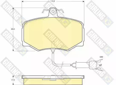 Комплект тормозных колодок (GIRLING: 6104611)