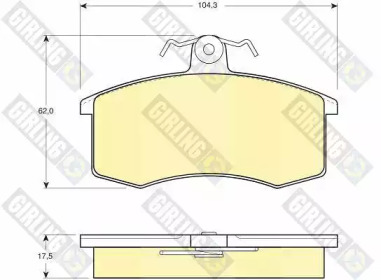 Комплект тормозных колодок (GIRLING: 6104691)