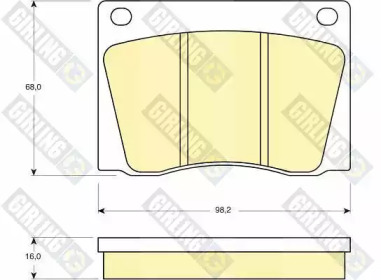 Комплект тормозных колодок (GIRLING: 6105311)