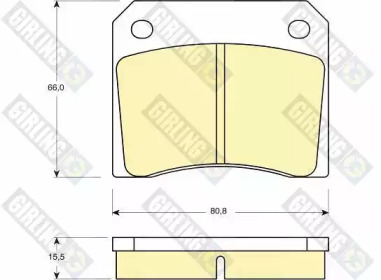 Комплект тормозных колодок (GIRLING: 6105571)