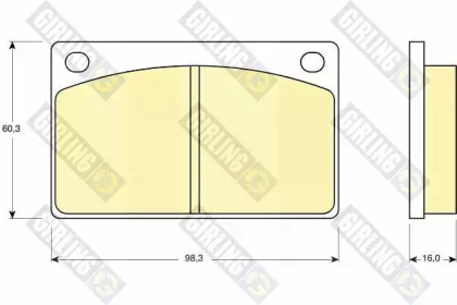 Комплект тормозных колодок (GIRLING: 6105761)