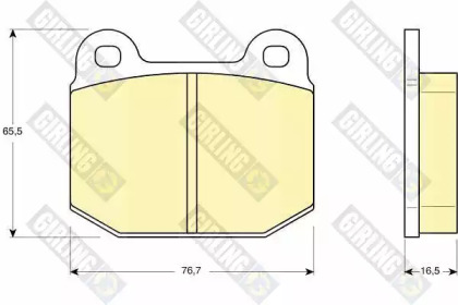 Комплект тормозных колодок (GIRLING: 6106112)
