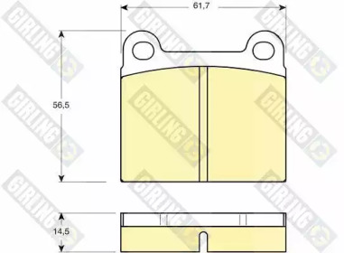 Комплект тормозных колодок (GIRLING: 6106562)