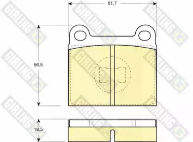 Комплект тормозных колодок (GIRLING: 6106632)