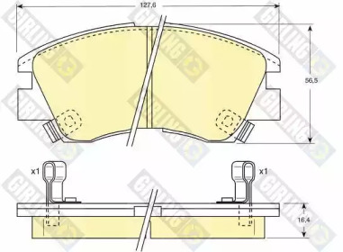 Комплект тормозных колодок (GIRLING: 6107299)