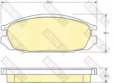 Комплект тормозных колодок (GIRLING: 6107459)