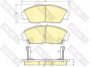 Комплект тормозных колодок (GIRLING: 6107639)