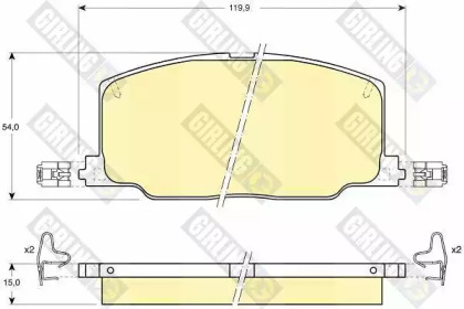 Комплект тормозных колодок (GIRLING: 6107989)