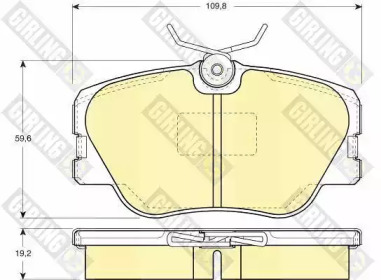 Комплект тормозных колодок (GIRLING: 6108181)