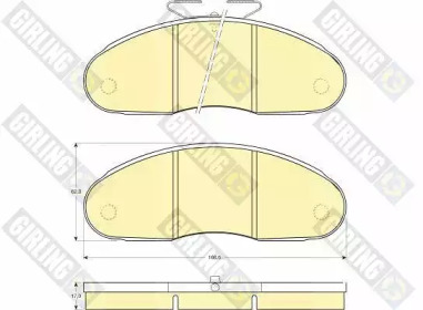 Комплект тормозных колодок (GIRLING: 6108273)