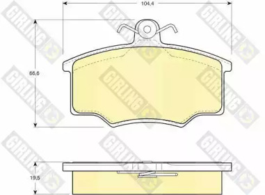 Комплект тормозных колодок (GIRLING: 6108631)