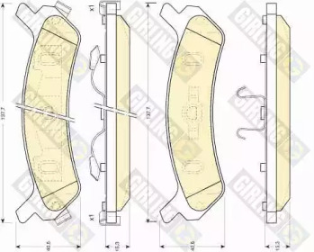 Комплект тормозных колодок (GIRLING: 6108969)