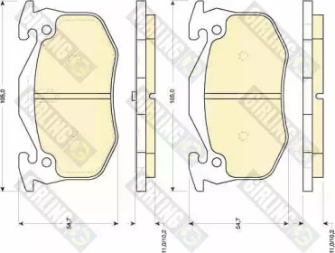 Комплект тормозных колодок (GIRLING: 6109053)