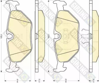 Комплект тормозных колодок (GIRLING: 6109172)