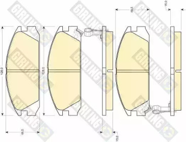Комплект тормозных колодок (GIRLING: 6109259)
