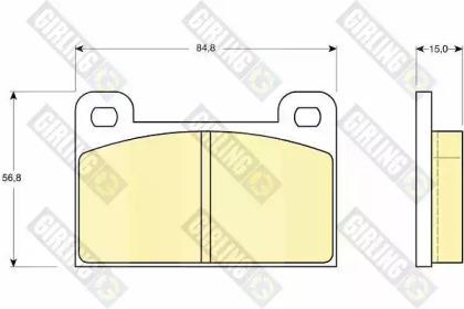 Комплект тормозных колодок (GIRLING: 6109399)