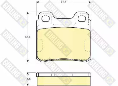 Комплект тормозных колодок (GIRLING: 6109522)
