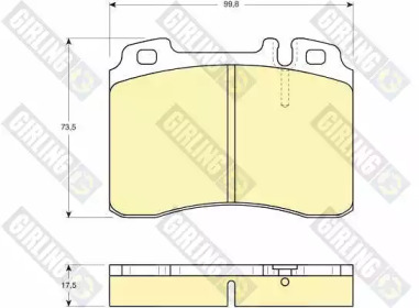 Комплект тормозных колодок (GIRLING: 6109622)