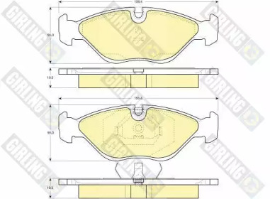 Комплект тормозных колодок (GIRLING: 6109692)