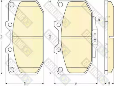 Комплект тормозных колодок (GIRLING: 6110069)