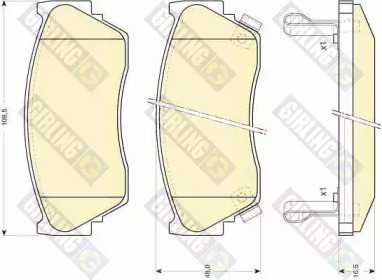 Комплект тормозных колодок (GIRLING: 6110129)