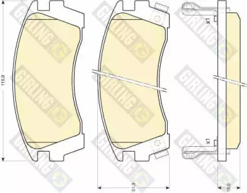 Комплект тормозных колодок (GIRLING: 6110139)