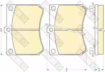 Комплект тормозных колодок (GIRLING: 6110299)