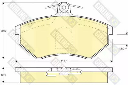 Комплект тормозных колодок (GIRLING: 6110441)