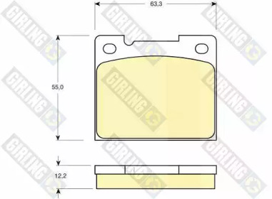 Комплект тормозных колодок (GIRLING: 6110661)