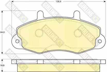 Комплект тормозных колодок (GIRLING: 6110844)