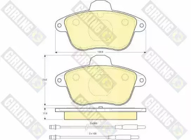 Комплект тормозных колодок (GIRLING: 6110853)
