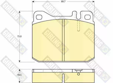 Комплект тормозных колодок (GIRLING: 6111032)