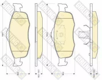 Комплект тормозных колодок (GIRLING: 6111072)