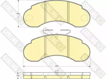 Комплект тормозных колодок (GIRLING: 6111143)