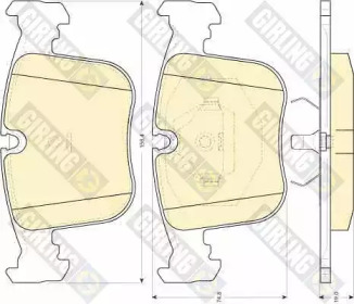 Комплект тормозных колодок (GIRLING: 6111182)