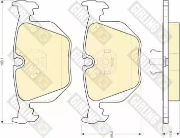 Комплект тормозных колодок (GIRLING: 6111192)
