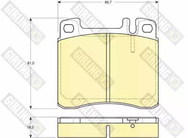 Комплект тормозных колодок (GIRLING: 6111222)