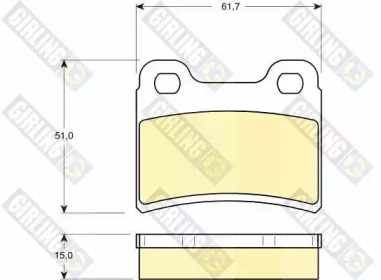 Комплект тормозных колодок (GIRLING: 6111242)