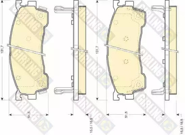 Комплект тормозных колодок (GIRLING: 6111399)