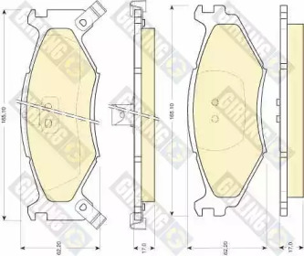 Комплект тормозных колодок (GIRLING: 6111575)