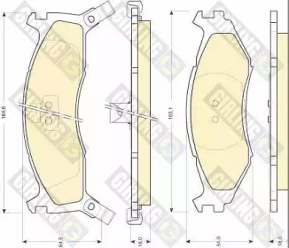 Комплект тормозных колодок (GIRLING: 6111585)